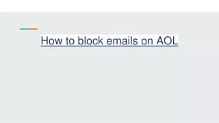 how to block emails on aol