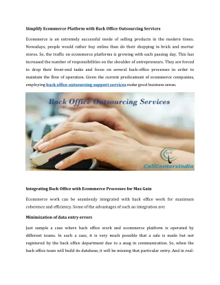 simplify ecommerce platform with back office
