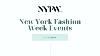 Top Fashion Designers New York at NYFW.Events
