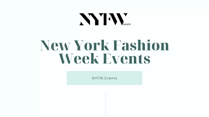 new york fashion week events