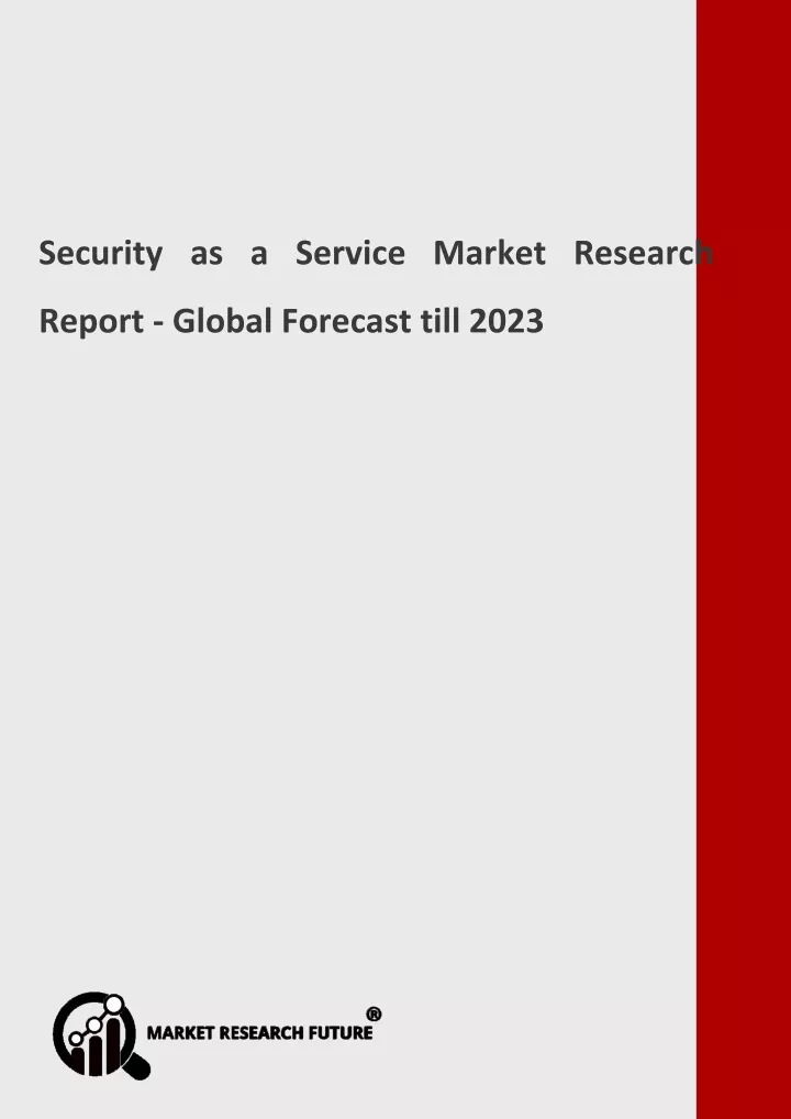 security as a service market research report