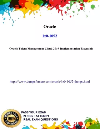 Valid Oracle 1z0-1052 Exam Questions Answers - 1z0-1052 Dumps DumpsforSure