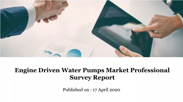 engine driven water pumps market professional