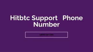 Hitbtc Support 【!!1(850) 424-1333!!】Phone Number