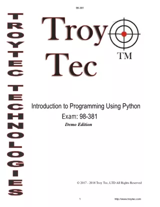 Introduction to Programming Using Python 98-381 Exam Pass with Guarantee