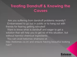 treating dandruff knowing the causes