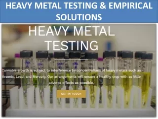 heavy metal testing empirical solutions