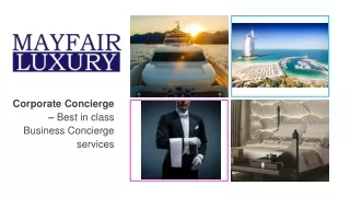 Corporate Concierge – Best in class Business Concierge services