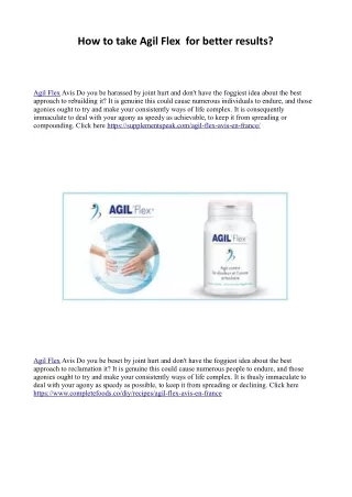 Know more about the trending Agil Flex