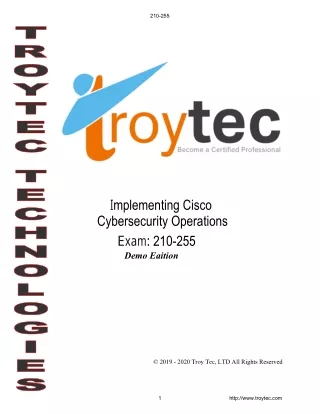 Implementing Cisco Cybersecurity Operations 210-255 Exam Pass with Guarantee