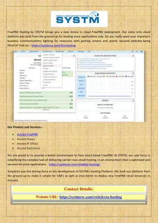 freepbx hosting by systm brings you a new choice