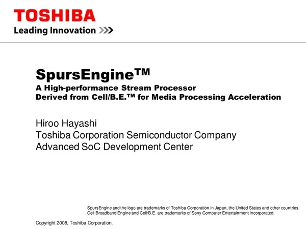 spursengine tm a high performance stream