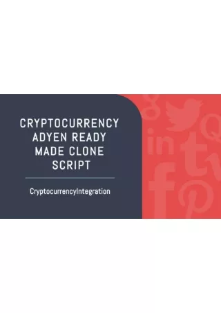 CRYPTOCURRENCY ADYEN READY MADE CLONE SCRIPT