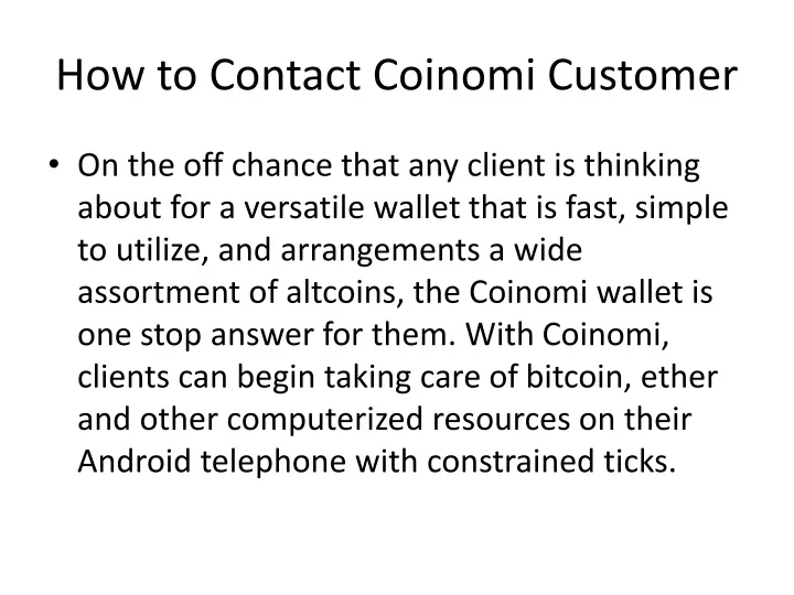 how to contact coinomi customer