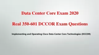data center core exam 2020 real 350 601 dccor