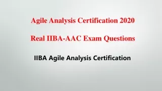 agile analysis certification 2020 real iiba