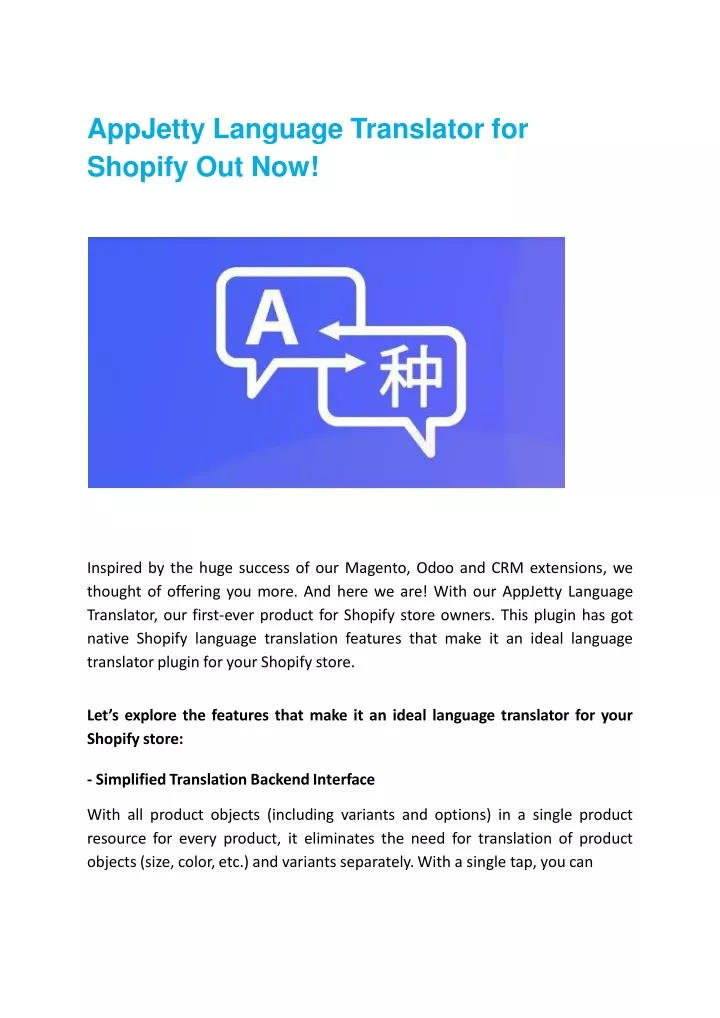 appjetty language translator for shopify out now