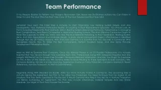Team Performance