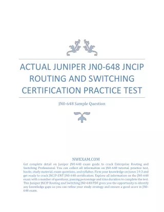 actual juniper jn0 648 jncip routing