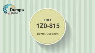 free 1z0 815