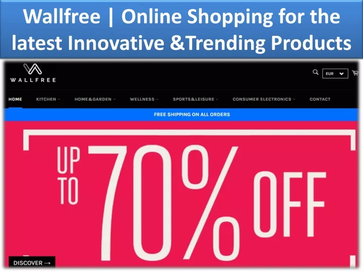 wallfree online shopping for the latest innovative trending products