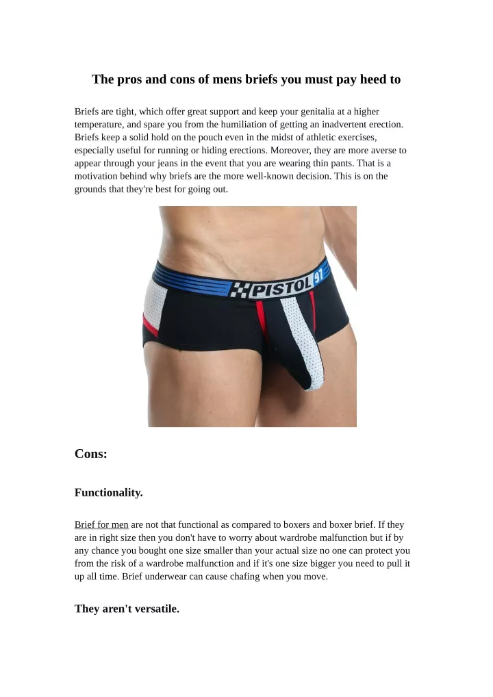 the pros and cons of mens briefs you must