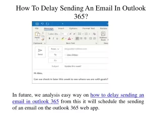 how to delay sending an email in outlook 365