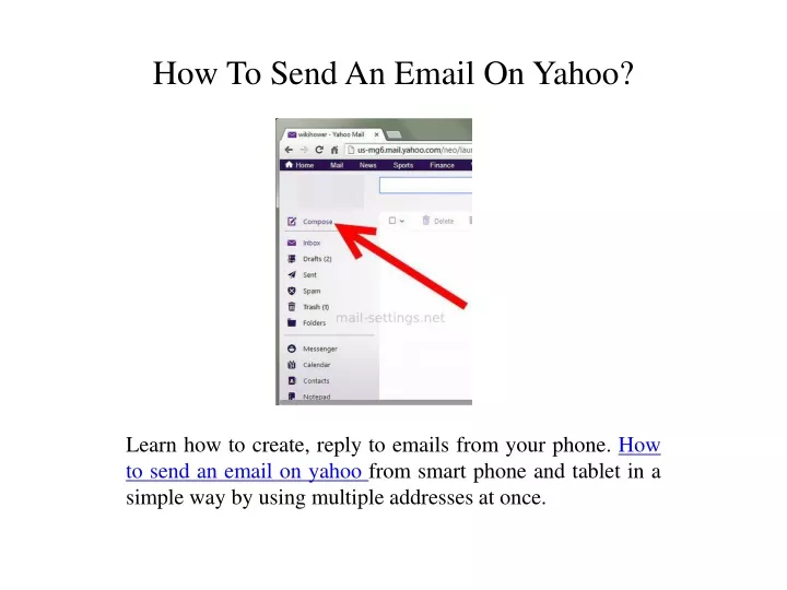 how to send an email on yahoo