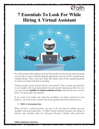 7 essentials to look for while hiring a virtual