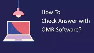 how to check answer with omr software