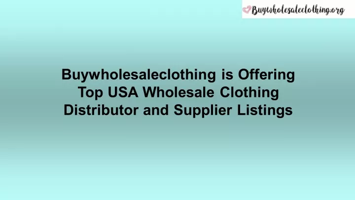 buywholesaleclothing is offering