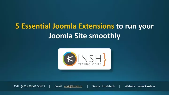 5 essential joomla extensions to run your joomla