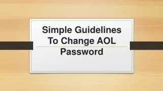 simple guidelines to change aol password