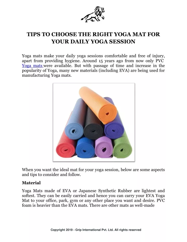 tips to choose the right yoga mat for your daily