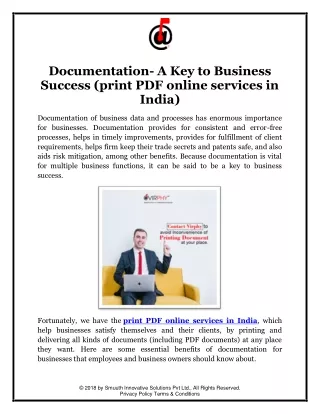 Documentation- A Key to Business Success (print PDF online services in India)