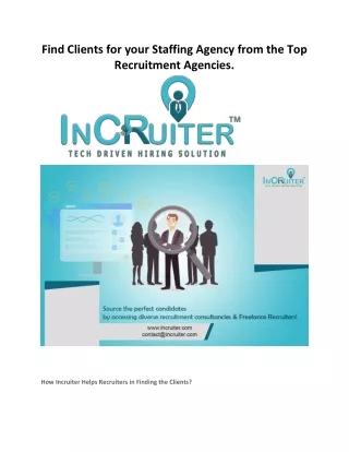 find clients for your staffing agency from