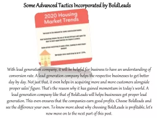 Some Advanced Tactics Incorporated by BoldLeads