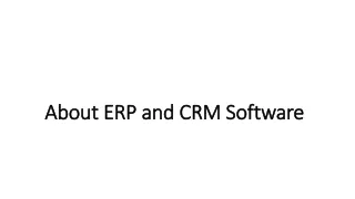 about erp and crm software
