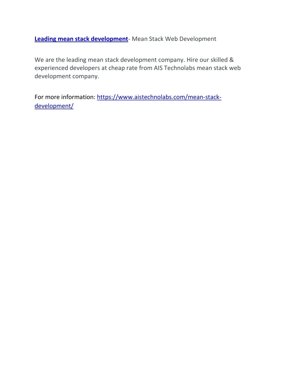 PPT - Leading mean stack development- Mean Stack Web Development ...