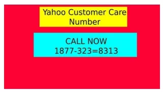 Yahoo Help Number ☎☎ 1877-323-8313