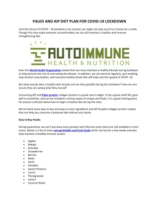 paleo and aip diet plan for covid 19 lockdown