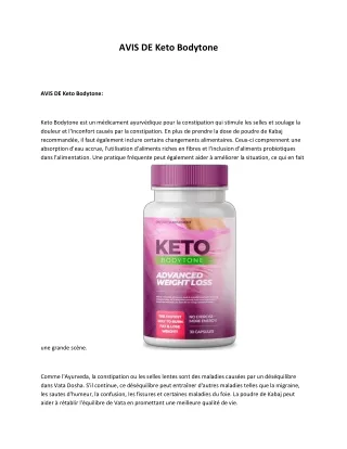 avis de keto bodytone