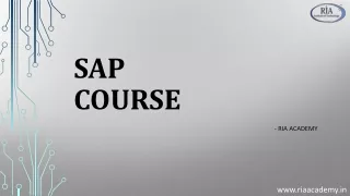 Sap Course