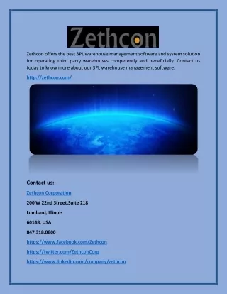 zethcon offers the best 3pl warehouse management