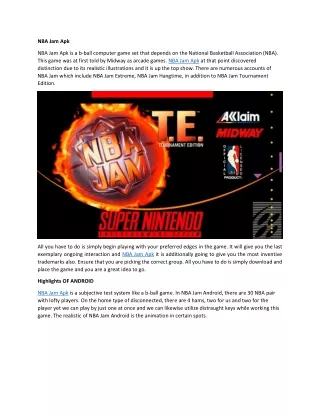 NBA Jam Apk