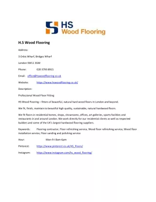 H.S Wood Flooring