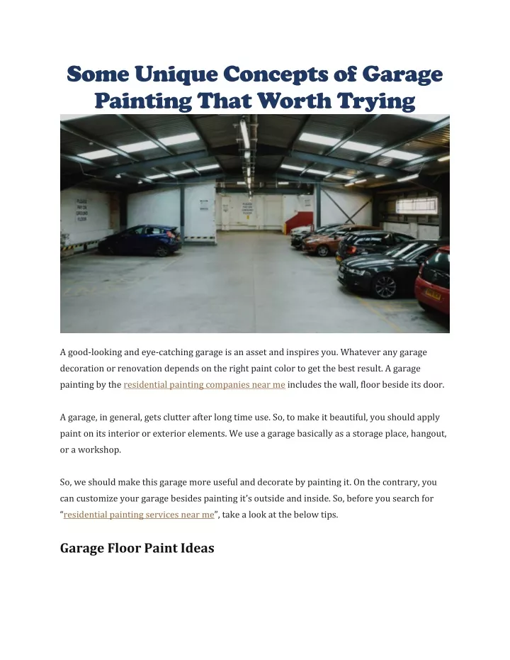 some unique concepts of garage painting that