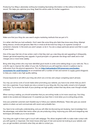 producing your blog is absolutely nothing