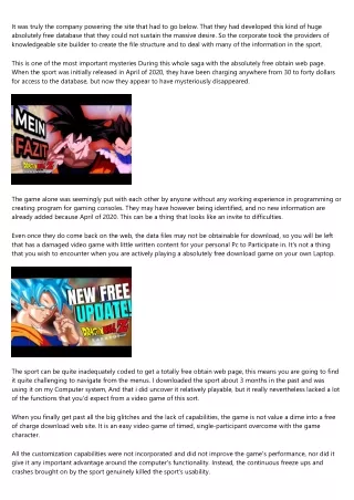 Dragon Ball Z: Kakarot Laptop Free of charge Downloads - Is it Really worth Your time and efforts?