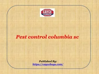Pest control columbia sc